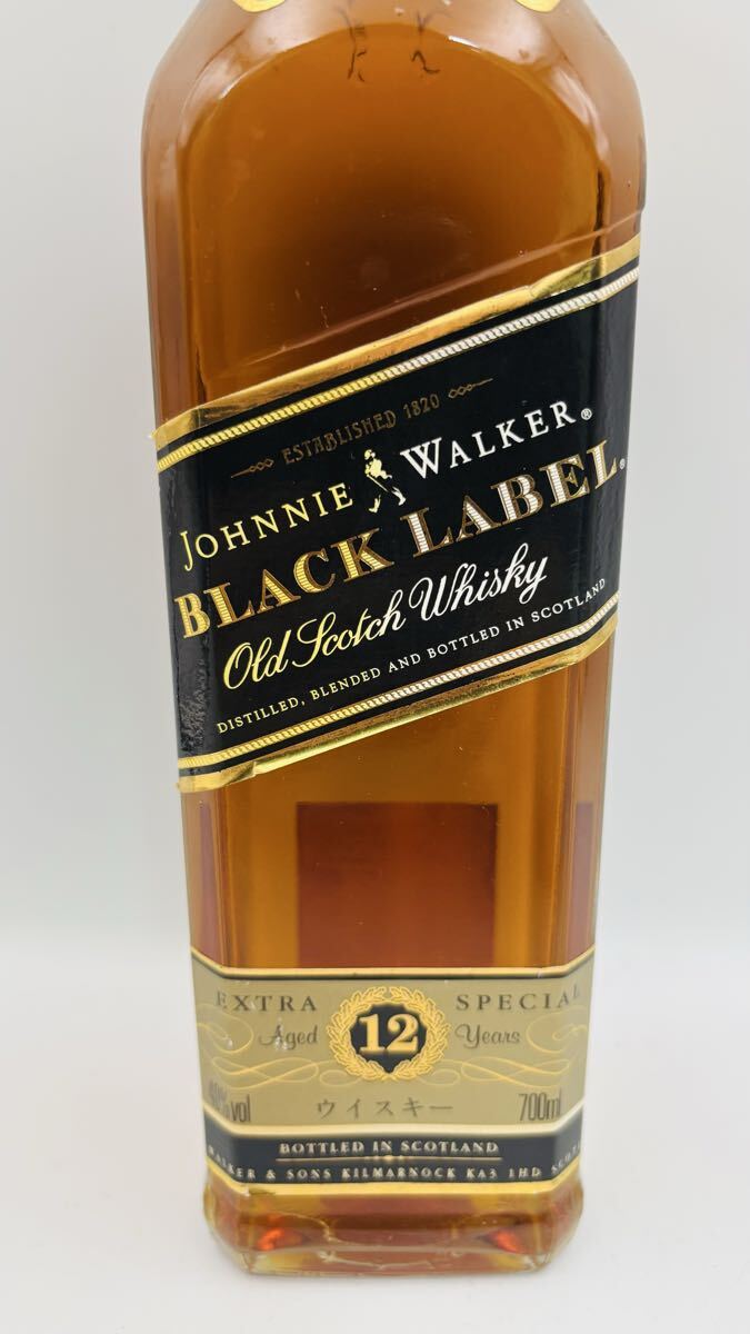 未開栓 JOHNNIE WALKER ジョニーウォーカー ブラックラベル 12年 700ml 40% 黒キャップ D85_画像4