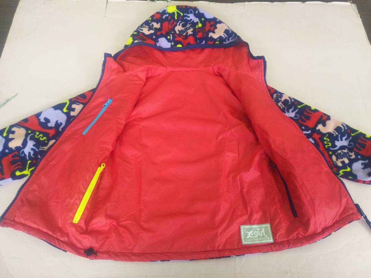 C7754-171♪【60】X-Girl First Stage キッズフリースジャケット 6T120cm_画像3
