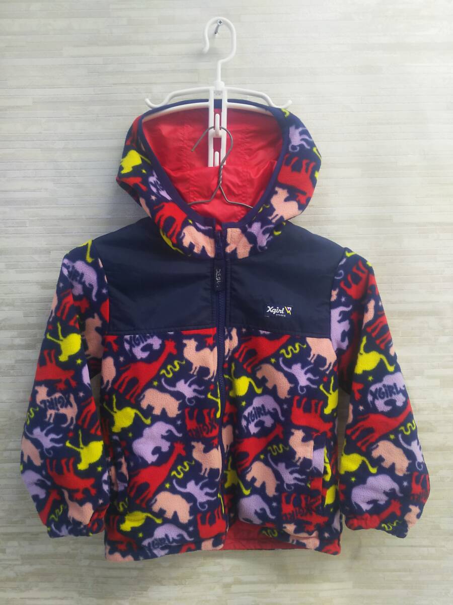 C7754-171♪【60】X-Girl First Stage キッズフリースジャケット 6T120cm_画像1
