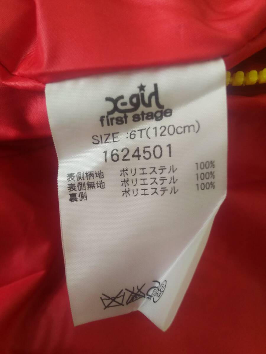 C7754-171♪【60】X-Girl First Stage キッズフリースジャケット 6T120cm_画像4