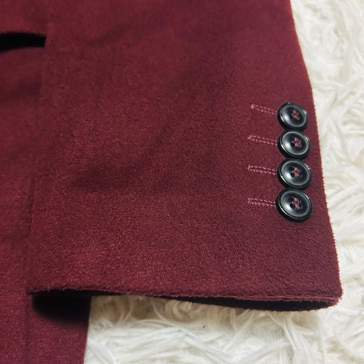 深紅の魔装コート ZARA ザラ ロング チェスターコート ロングコート アウター 秋冬 上質高級感 貴重 ワインレッド ボルドー 極美品 Lサイズ_画像3