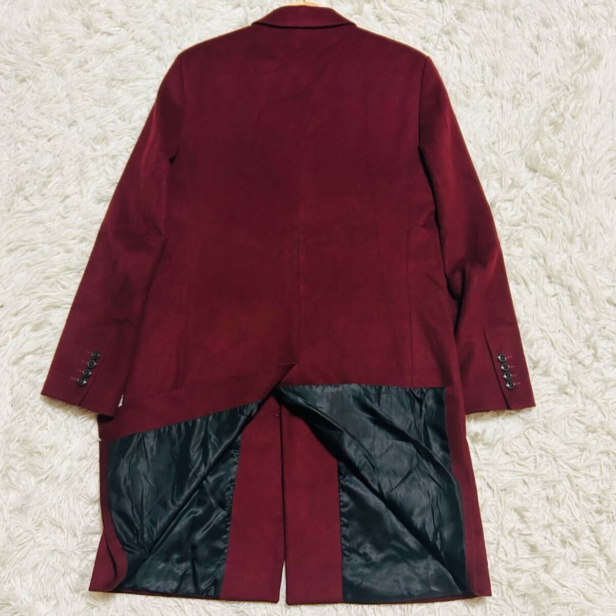 深紅の魔装コート ZARA ザラ ロング チェスターコート ロングコート アウター 秋冬 上質高級感 貴重 ワインレッド ボルドー 極美品 Lサイズ_画像5