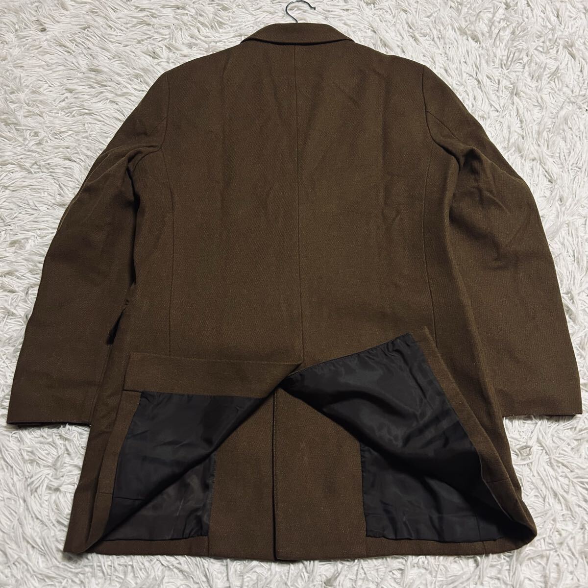 極美品 EDIFICE エディフィス イタリア産 カシミヤ ブレンド チェスターコート ロングコート 大人上品 綺麗目カジュアル ブラウン Mサイズ _画像6