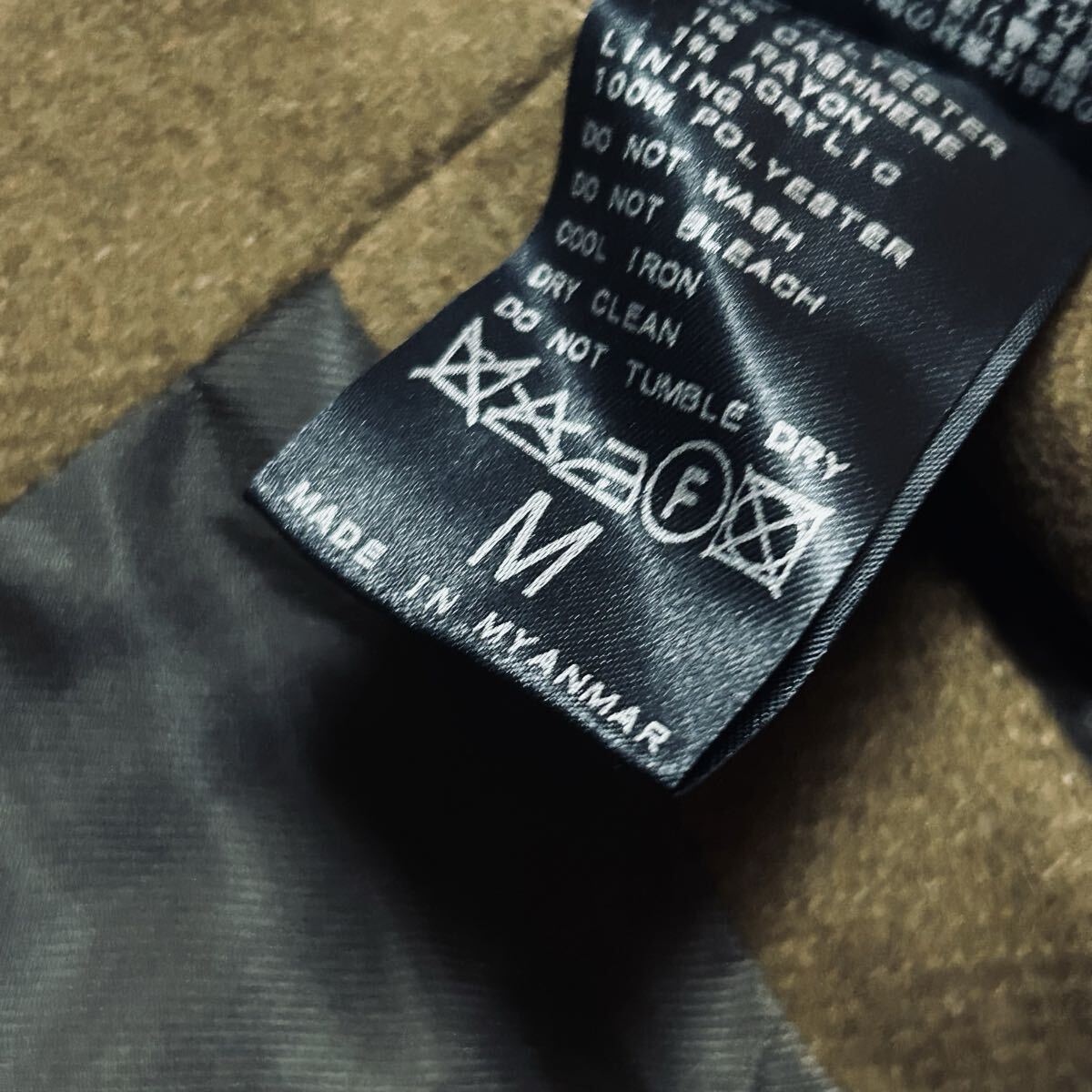 極美品 EDIFICE エディフィス イタリア産 カシミヤ ブレンド チェスターコート ロングコート 大人上品 綺麗目カジュアル ブラウン Mサイズ _画像10