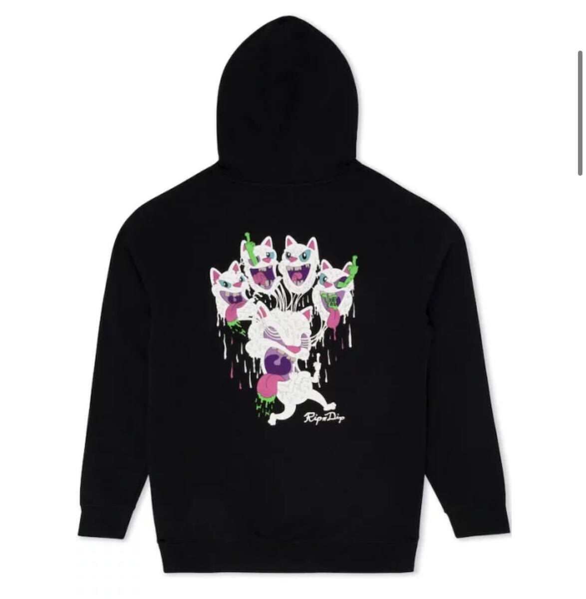 Ripndip リップンディップ　Slimy Boys Pullover Hoodie L 黒 ブラック パーカー フーディー　スウェット　ストリート_画像1