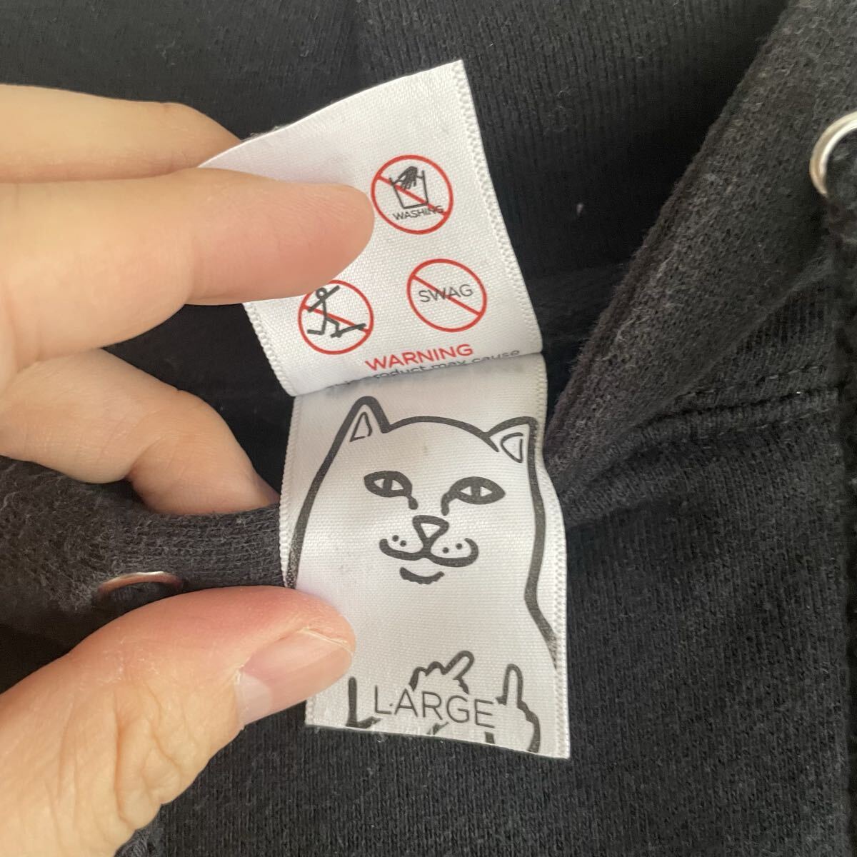 Ripndip リップンディップ　Slimy Boys Pullover Hoodie L 黒 ブラック パーカー フーディー　スウェット　ストリート_画像4