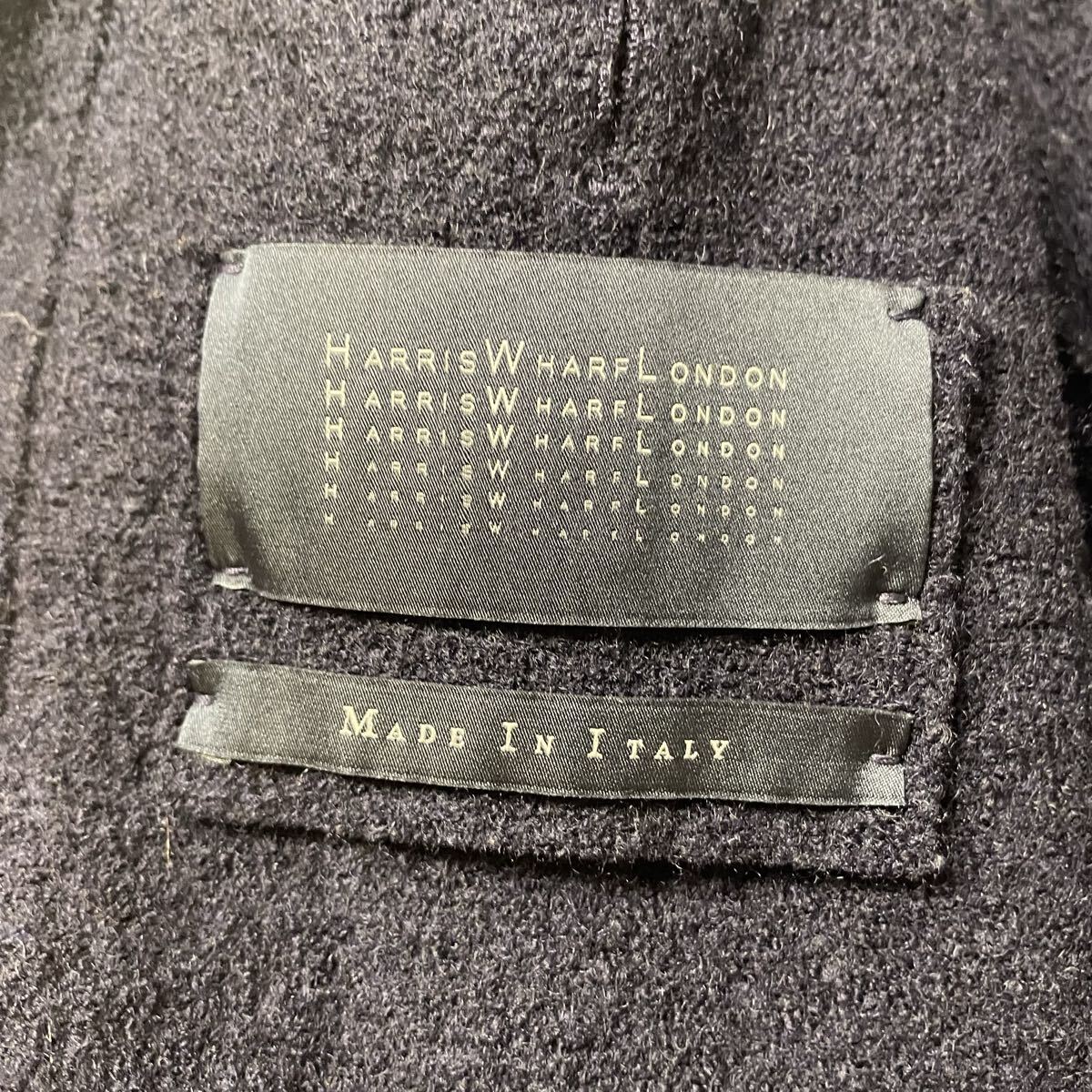 美品　ハリスワーフロンドン　Harrss Wharf London 　テーラードジャケット　ネイビー　紺　S 44 イタリア製 _画像3