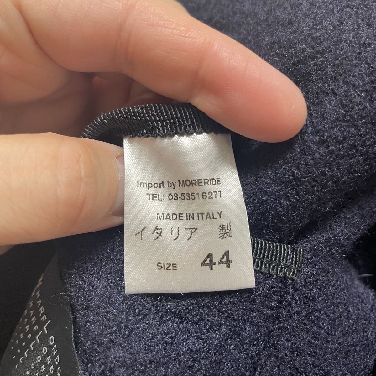 美品　ハリスワーフロンドン　Harrss Wharf London 　テーラードジャケット　ネイビー　紺　S 44 イタリア製 _画像4