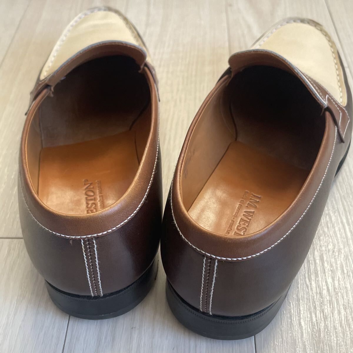 希少色 ジェイエムウェストン J.M. WESTON ローファー 5E 25 シグネチャーローファー 180 革靴 ドレス ブラウン タン フランス製_画像5
