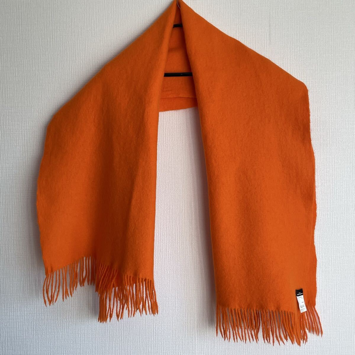 tricot COMME des GARCONS トリココムデギャルソン　マフラー　オレンジ　ショール ウール ストール フリンジ_画像4