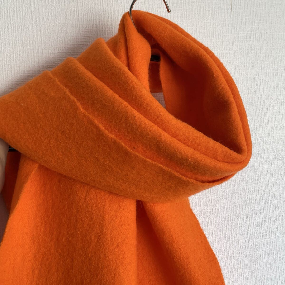 tricot COMME des GARCONS トリココムデギャルソン　マフラー　オレンジ　ショール ウール ストール フリンジ_画像6