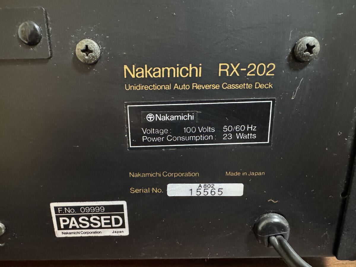 Nakamichi ナカミチ RX-202 カセットデッキ オーディオ機器 通電確認済み ジャンク_画像10