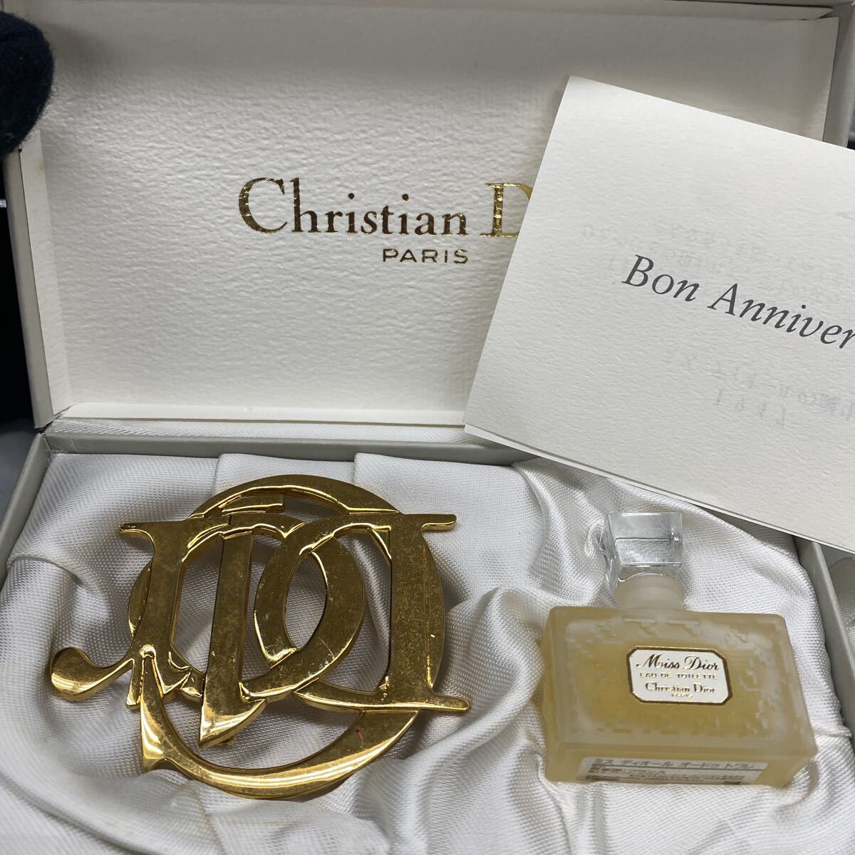 08kr Christian Dior Christian Dior брошь духи 5ml ошибка Dior o-duto трещина Gold цвет Logo 