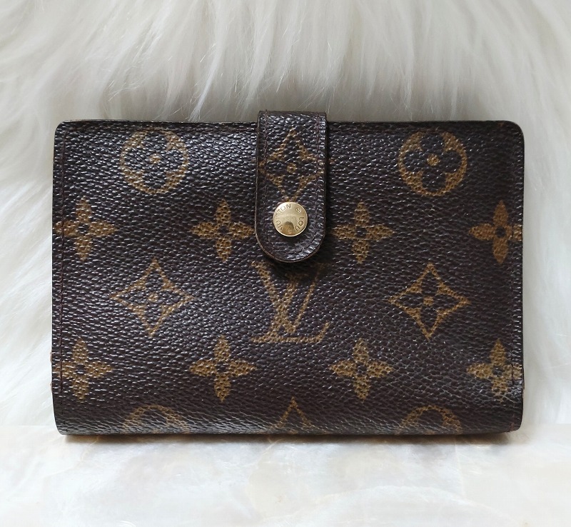 1円～■外観美品■ LOUIS VUITTON ルイヴィトン モノグラム ポルトフォイユ ヴィエノワ M61674 がま口 二つ折財布_画像1