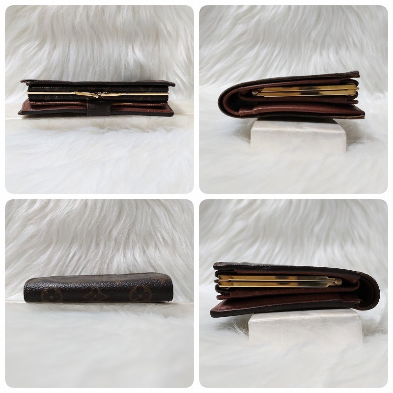 1円～■外観美品■ LOUIS VUITTON ルイヴィトン モノグラム ポルトフォイユ ヴィエノワ M61674 がま口 二つ折財布_画像7