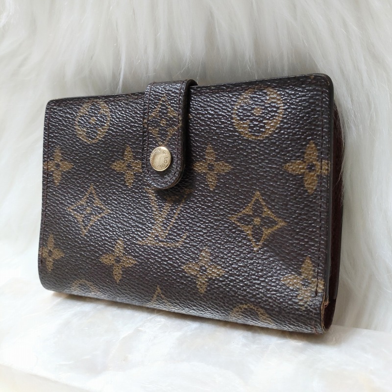 1円～■外観美品■ LOUIS VUITTON ルイヴィトン モノグラム ポルトフォイユ ヴィエノワ M61674 がま口 二つ折財布_画像3
