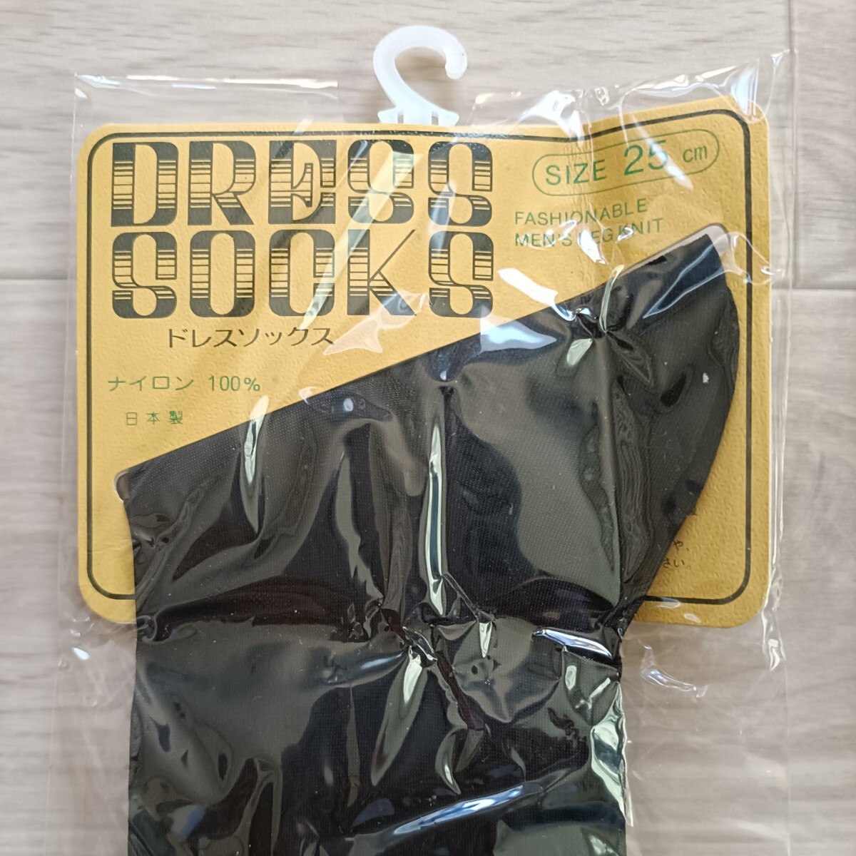  старый DRESS SOCKS платье носки прозрачный носки 2 пар комплект чёрный 25cm сделано в Японии retro нейлон 100% носки бизнес гольфы костюм 