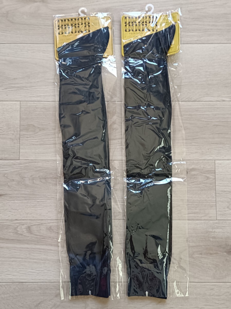 старый DRESS SOCKS платье носки прозрачный носки 2 пар комплект темно-синий 25cm сделано в Японии retro нейлон 100% носки бизнес гольфы костюм
