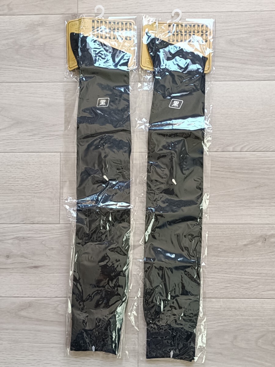  старый DRESS SOCKS платье носки прозрачный носки 2 пар комплект чёрный 25cm сделано в Японии retro нейлон 100% носки бизнес гольфы костюм 