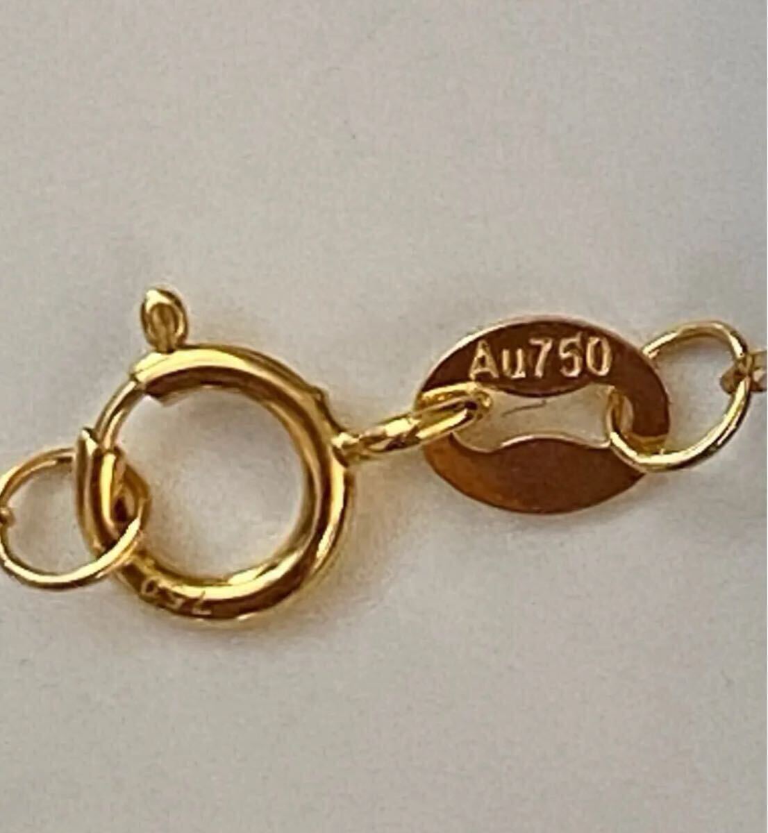 K18金ネックレス　新作スクリューチェーン　45cm AU750/刻印あり_画像9