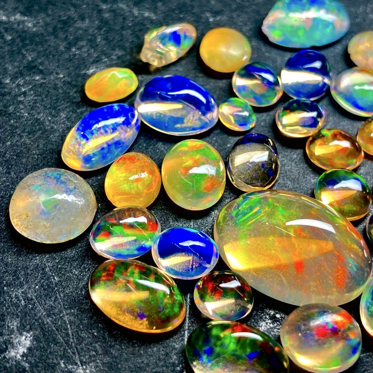 . цвет эффект!!( натуральный вода опал / огненный опал . суммировать 28ct)n примерно 5.6g разрозненный камни не в изделии драгоценнный камень jewelry water fire opal w5ma67