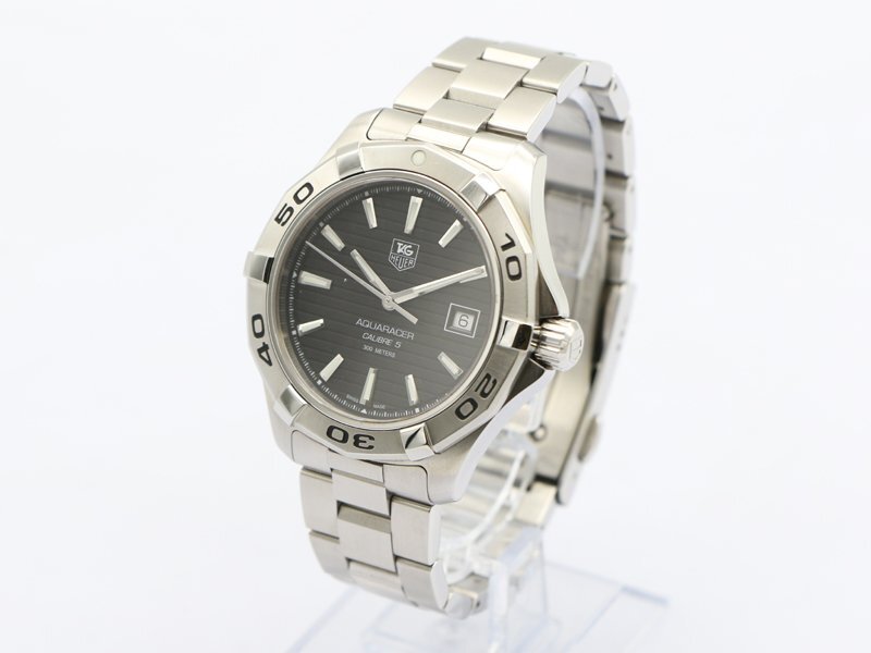 【 タグホイヤー TAGHEUER 】腕時計 WAP2010.BA0830 アクアレーサー SS 自動巻 デイト ブラック文字盤 メンズ 新着 05510-0_画像2