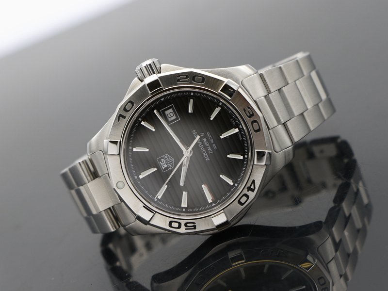 【 タグホイヤー TAGHEUER 】腕時計 WAP2010.BA0830 アクアレーサー SS 自動巻 デイト ブラック文字盤 メンズ 新着 05510-0_画像10
