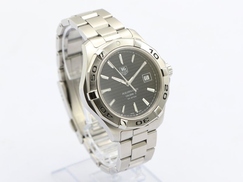 【 タグホイヤー TAGHEUER 】腕時計 WAP2010.BA0830 アクアレーサー SS 自動巻 デイト ブラック文字盤 メンズ 新着 05510-0_画像3