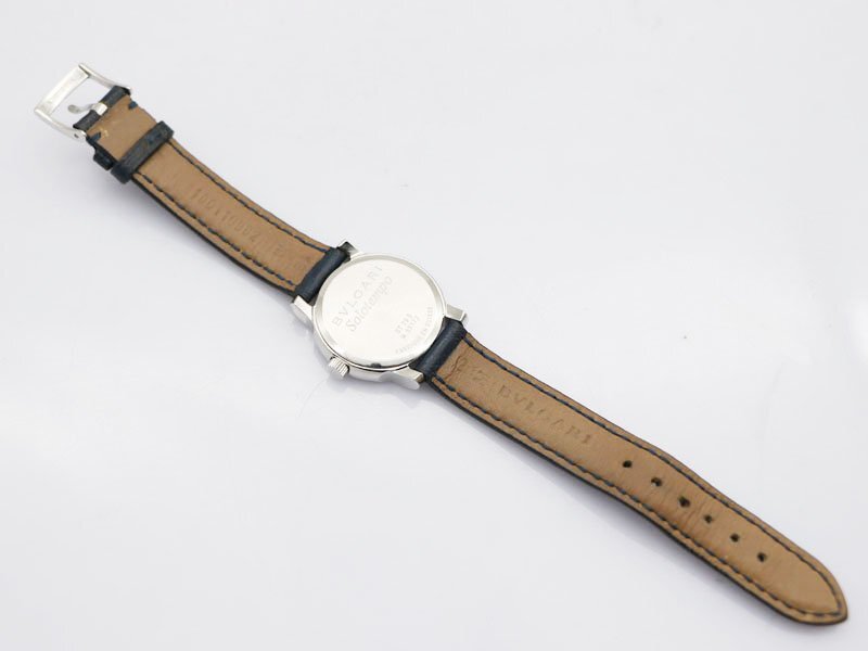 【 ブルガリ BVLGARI 】腕時計 ST29S ソロテンポ 29mm SS/革 デイト クォ―ツ レディース 新着 70384-3_画像4