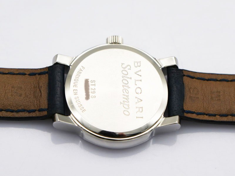 【 ブルガリ BVLGARI 】腕時計 ST29S ソロテンポ 29mm SS/革 デイト クォ―ツ レディース 新着 70384-3_画像5