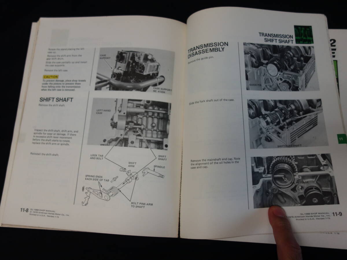 [1976 год ] Honda GL1000 Gold Wing оригинальный магазин manual / руководство по обслуживанию /книга@ сборник / Северная Америка specification [ в это время было использовано ]