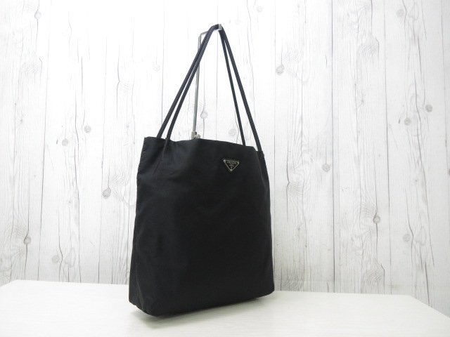 превосходный товар PRADA Prada te Hsu to сумка на плечо большая сумка сумка нейлон чёрный A4 место хранения возможно 92101Y