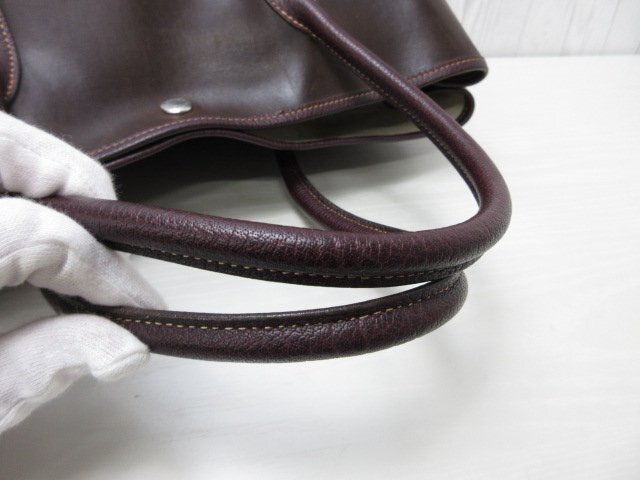 美品 HERMES エルメス アマゾニア ガーデンパーティ PM ケアバーム付き トートバッグ ハンドバッグ バッグ レザー A4収納可 メンズ 92116Y_画像6