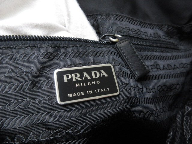  превосходный товар PRADA Prada te Hsu to сумка на плечо большая сумка сумка нейлон чёрный A4 место хранения возможно 92101Y