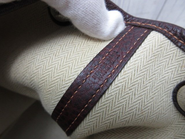 美品 HERMES エルメス アマゾニア ガーデンパーティ PM ケアバーム付き トートバッグ ハンドバッグ バッグ レザー A4収納可 メンズ 92116Y_画像8