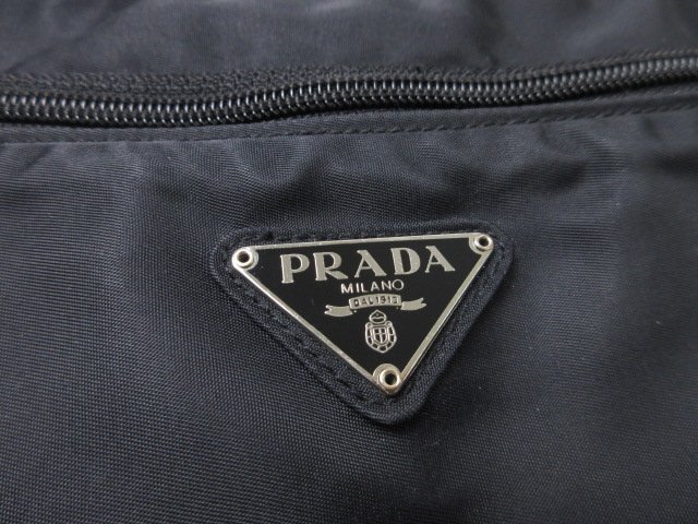  превосходный товар PRADA Prada te Hsu to большая сумка сумка на плечо сумка нейлон чёрный A4 место хранения возможно мужской 92075Y