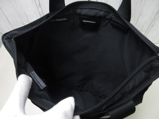  превосходный товар PRADA Prada te Hsu to большая сумка сумка на плечо сумка нейлон чёрный A4 место хранения возможно мужской 92075Y