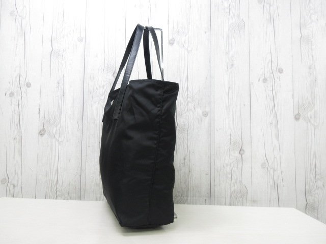  превосходный товар PRADA Prada te Hsu to большая сумка сумка на плечо сумка нейлон × кожа чёрный A4 место хранения возможно 92047Y