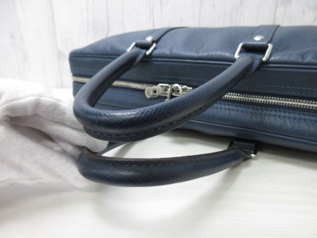 極美品 LOUIS VUITTON ルイヴィトン タイガ ポルトドキュマン PDV ブルーオセアン ビジネス バッグ M30639 レザー 青 A4可 メンズ 92165Y_画像6