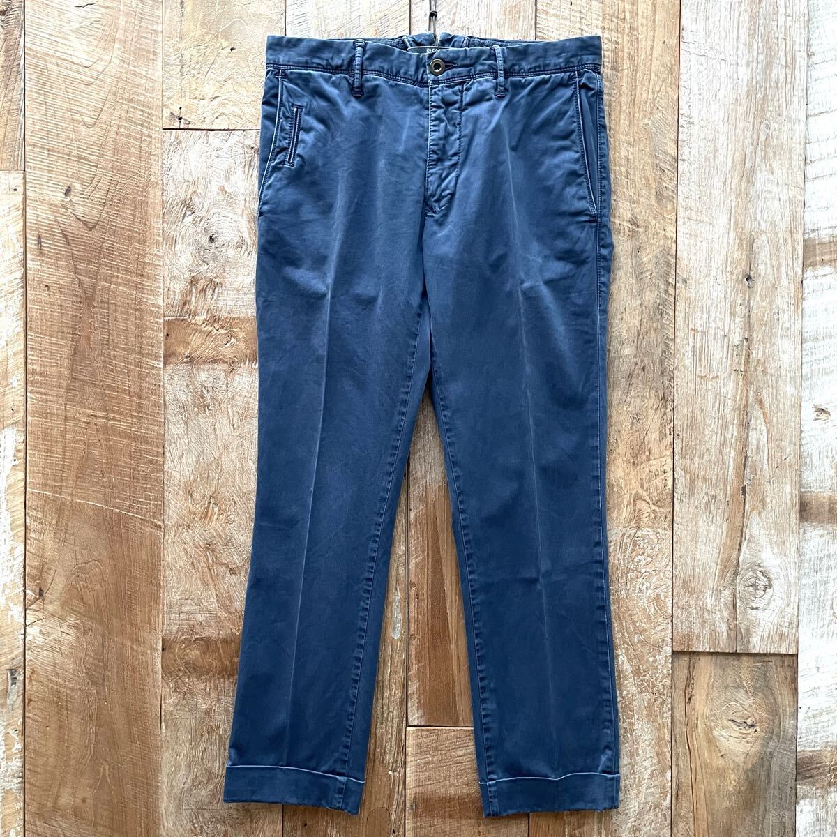 【美品】INCOTEX インコテックス SLACKS テーパード コットン スラックス パンツ 31 ネイビー BEAMSF取扱_画像5