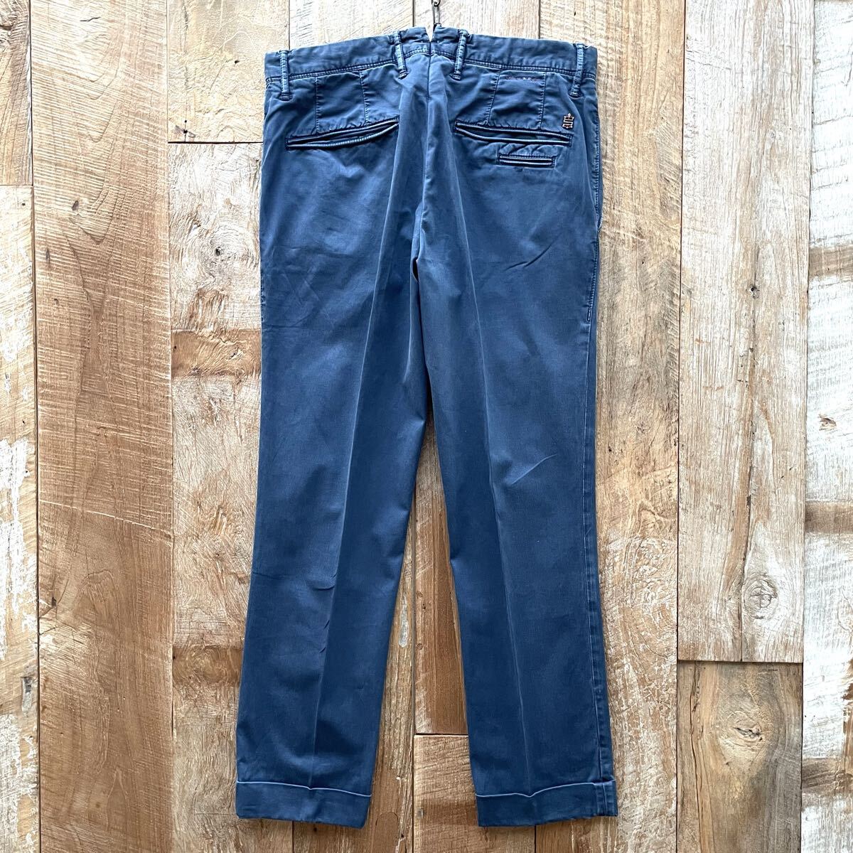 【美品】INCOTEX インコテックス SLACKS テーパード コットン スラックス パンツ 31 ネイビー BEAMSF取扱_画像8