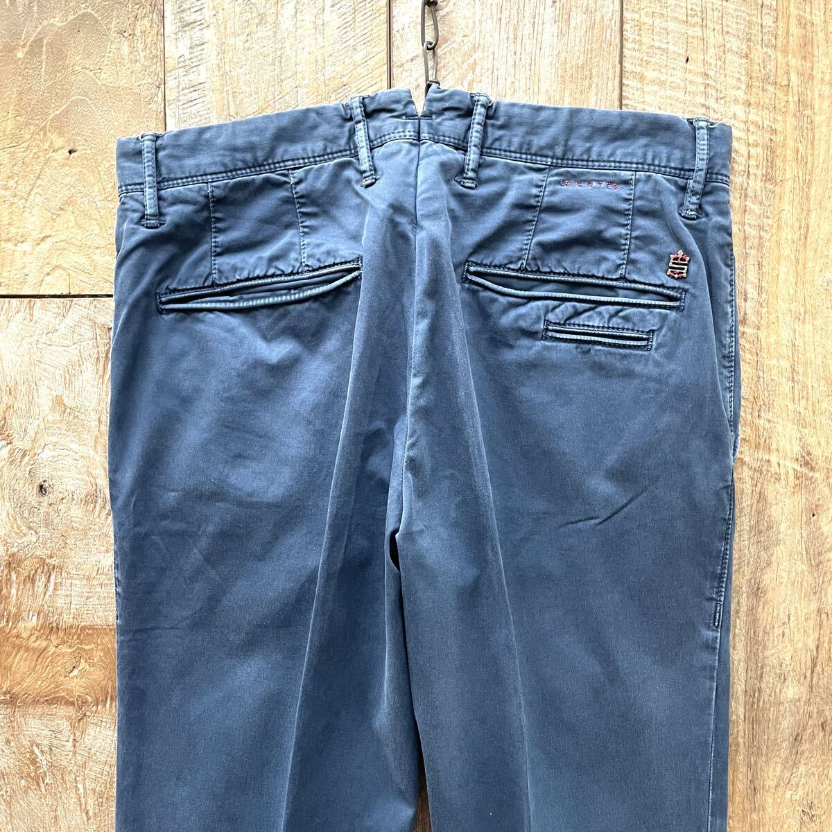 【美品】INCOTEX インコテックス SLACKS テーパード コットン スラックス パンツ 31 ネイビー BEAMSF取扱_画像9