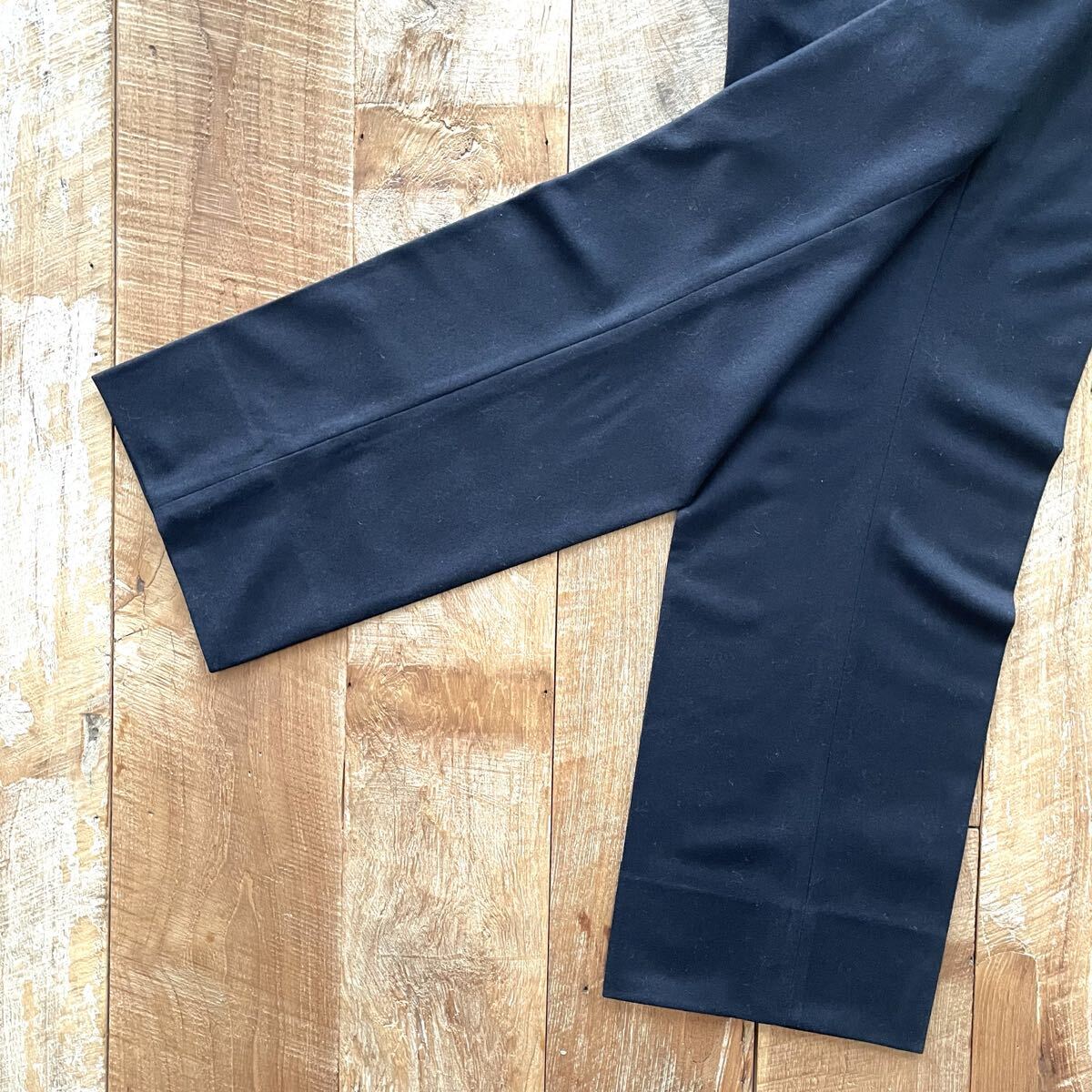 【極美品】INCOTEX インコテックス SUPER100'S ウール スラックス パンツ 48 ネイビー BEAMSF取扱_画像3