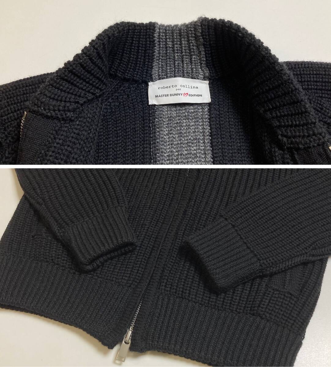 MASTER BUNNY EDITION × roberto collina サイズ3 ダブルジップ ニット カーディガン ジャケット マスターバニー パーリーゲイツ_画像9