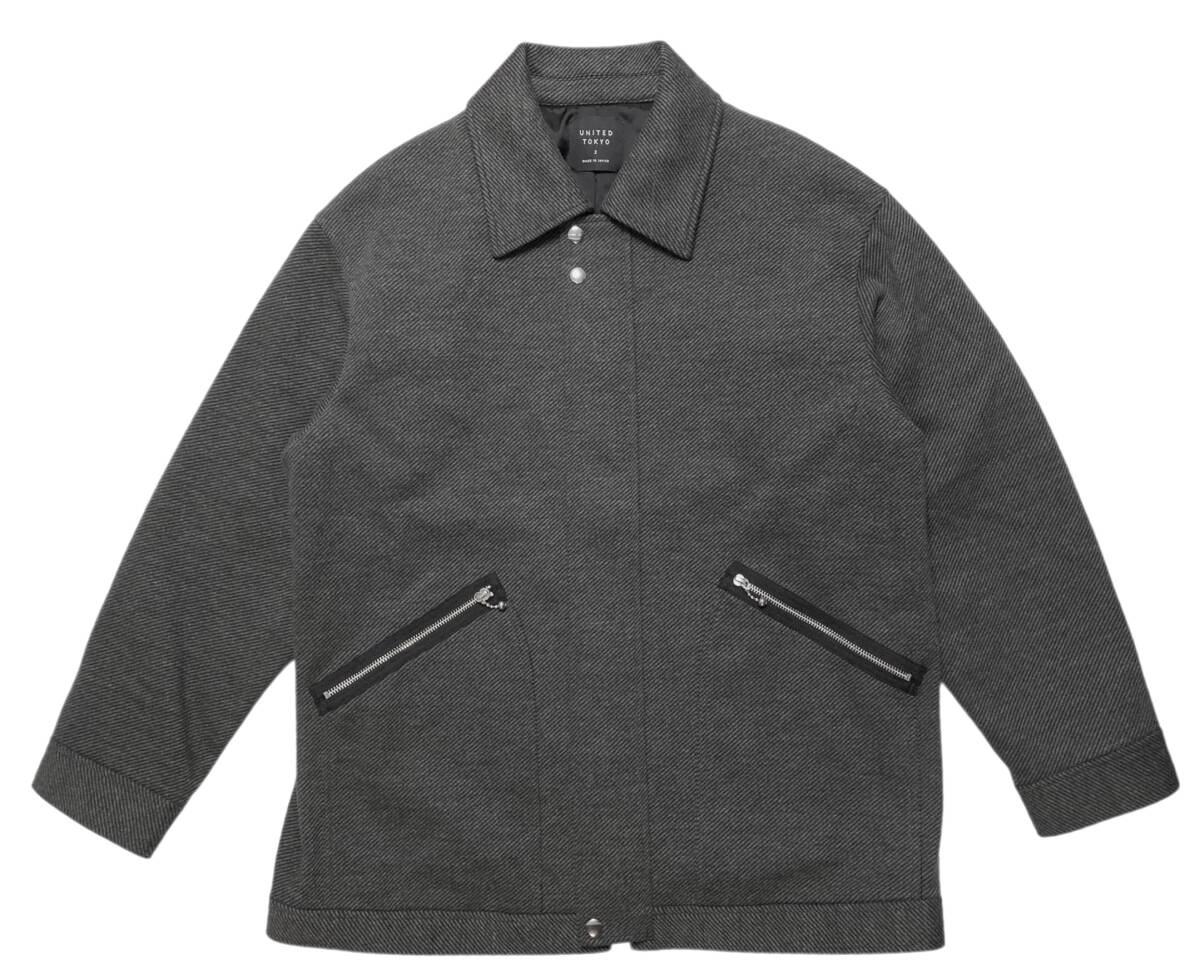UNITED TOKYO ウールライクメルトンオーバーブルゾン サイズ2 ユナイテッドトウキョウ 日本製 ブルゾン ジャケット コート_画像2