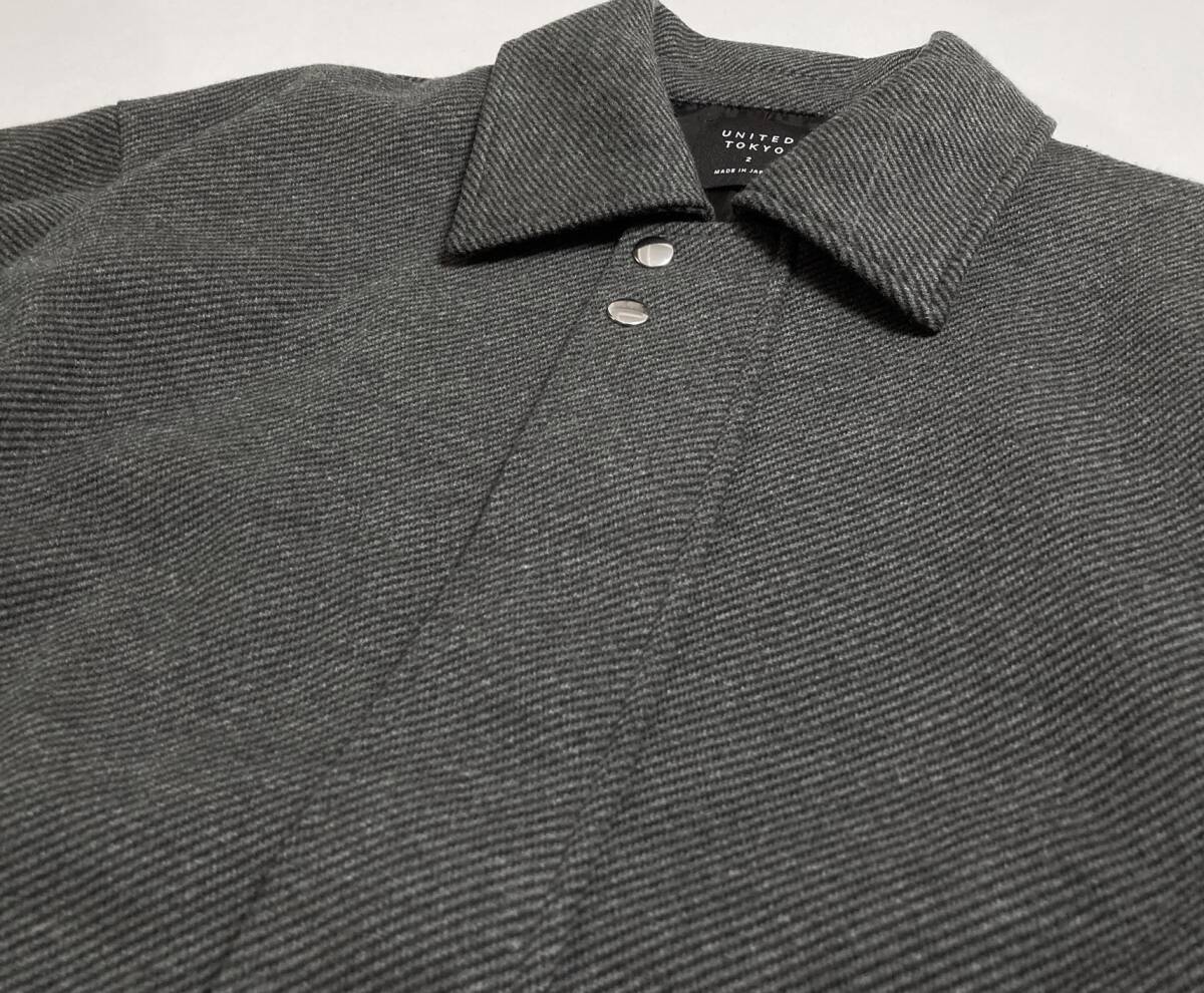 UNITED TOKYO ウールライクメルトンオーバーブルゾン サイズ2 ユナイテッドトウキョウ 日本製 ブルゾン ジャケット コート_画像5