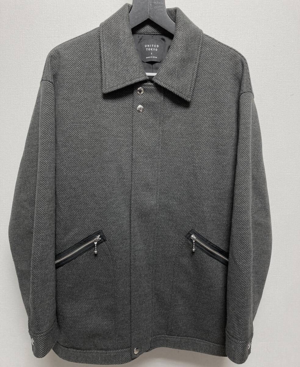 UNITED TOKYO ウールライクメルトンオーバーブルゾン サイズ2 ユナイテッドトウキョウ 日本製 ブルゾン ジャケット コート_画像6