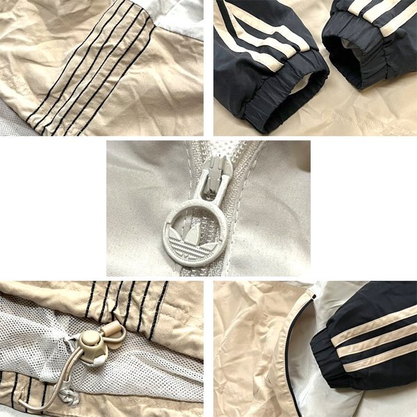 1点物◆アディダスadidasプルオーバーLナイロンジャケット古着メンズXLレディースOKアメカジ90sストリートブランドアウターブルゾン362386_画像4