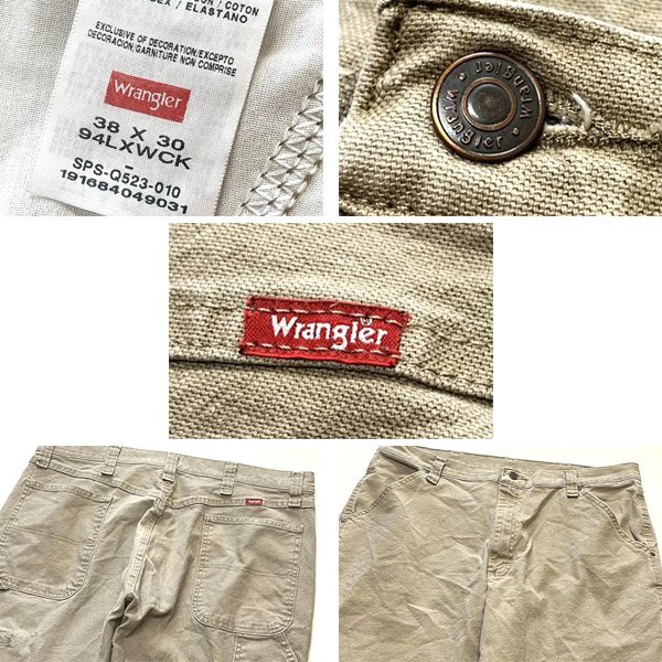 1点物◆ラングラーWRANGLER茶ペインターパンツ古着メンズ38XXLレディースOKアメカジ90sストリート/ワークパンツビッグサイズジーンズ362425_画像3