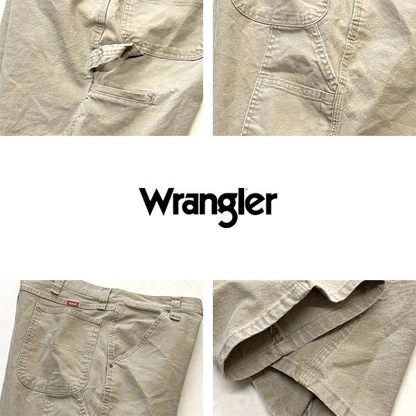 1点物◆ラングラーWRANGLER茶ペインターパンツ古着メンズ38XXLレディースOKアメカジ90sストリート/ワークパンツビッグサイズジーンズ362425_画像4